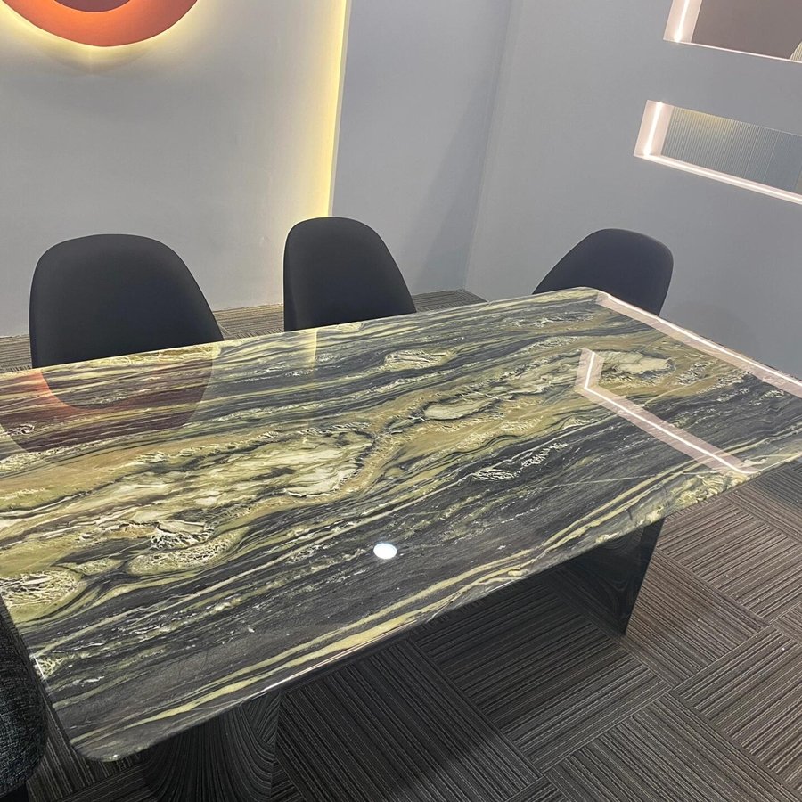 Jade Green Marble Coffee Table