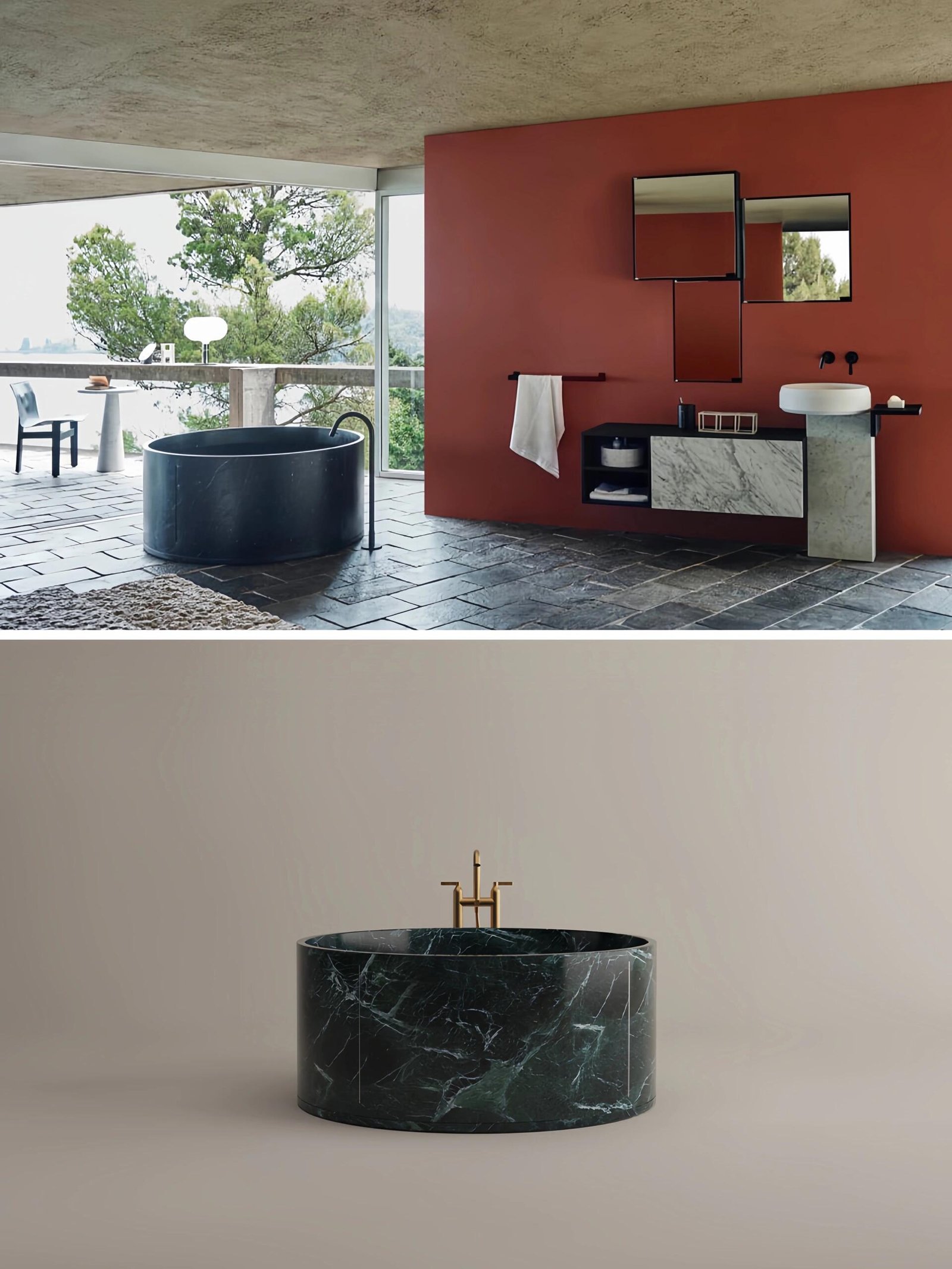 Round Stone Bathtub