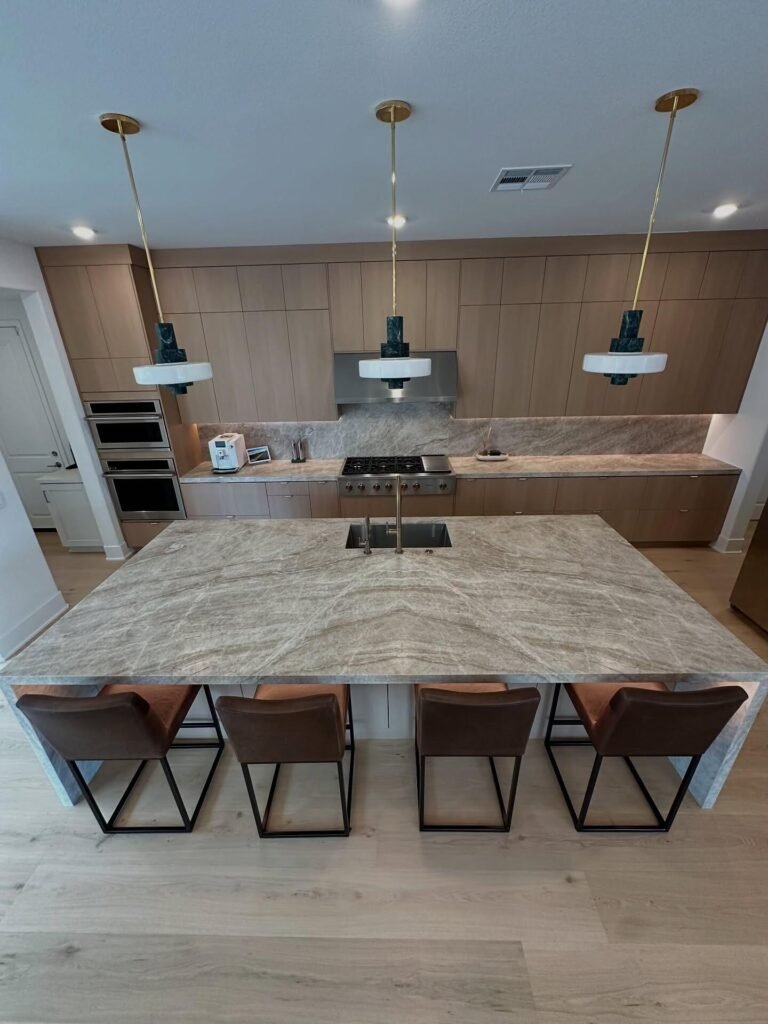 Taj Mahal quartzite kitchen