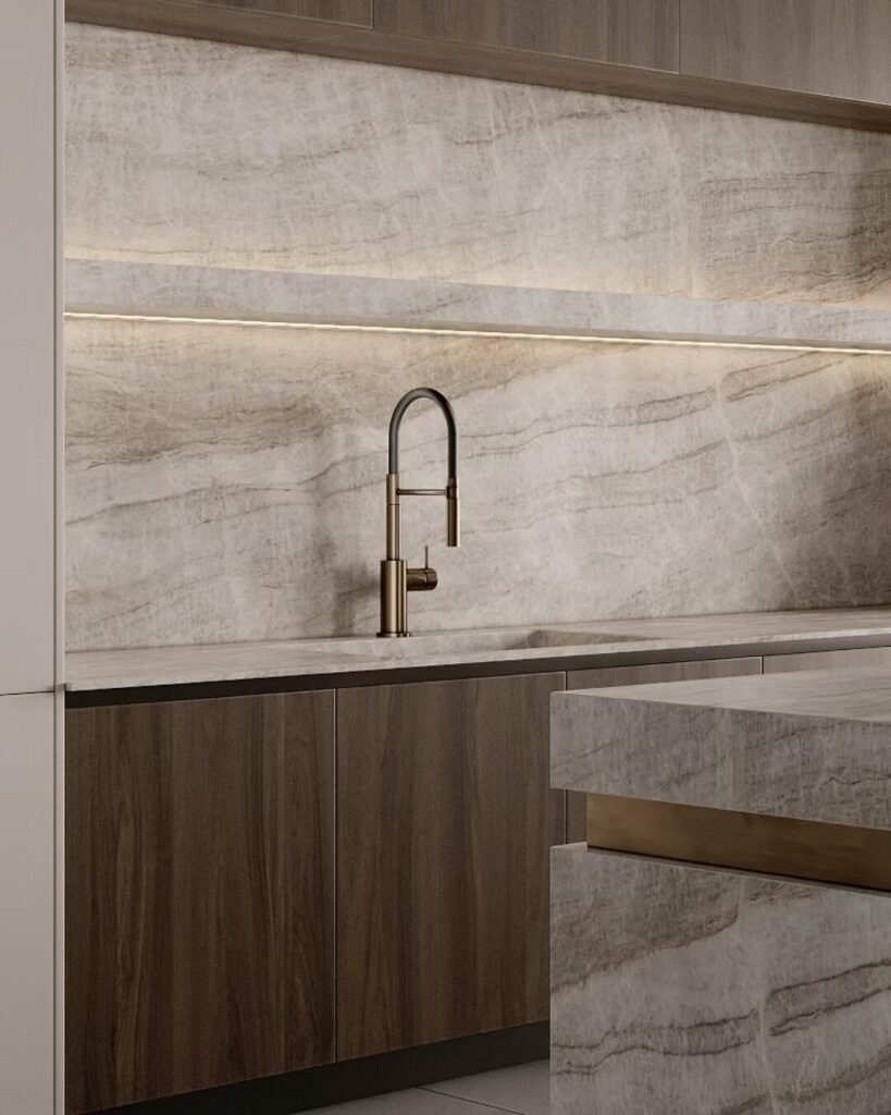 Taj Mahal quartzite kitchen