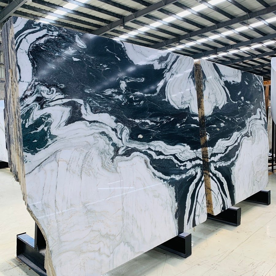 bookmatched marble slabs
