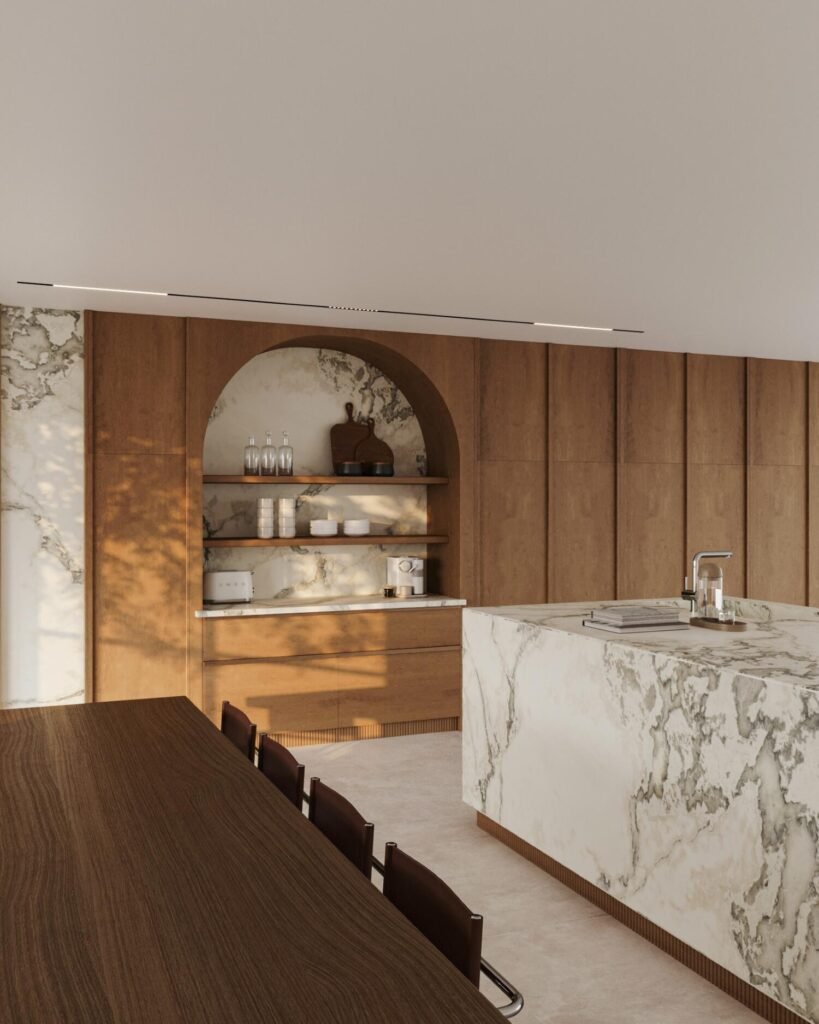 white marble countertops