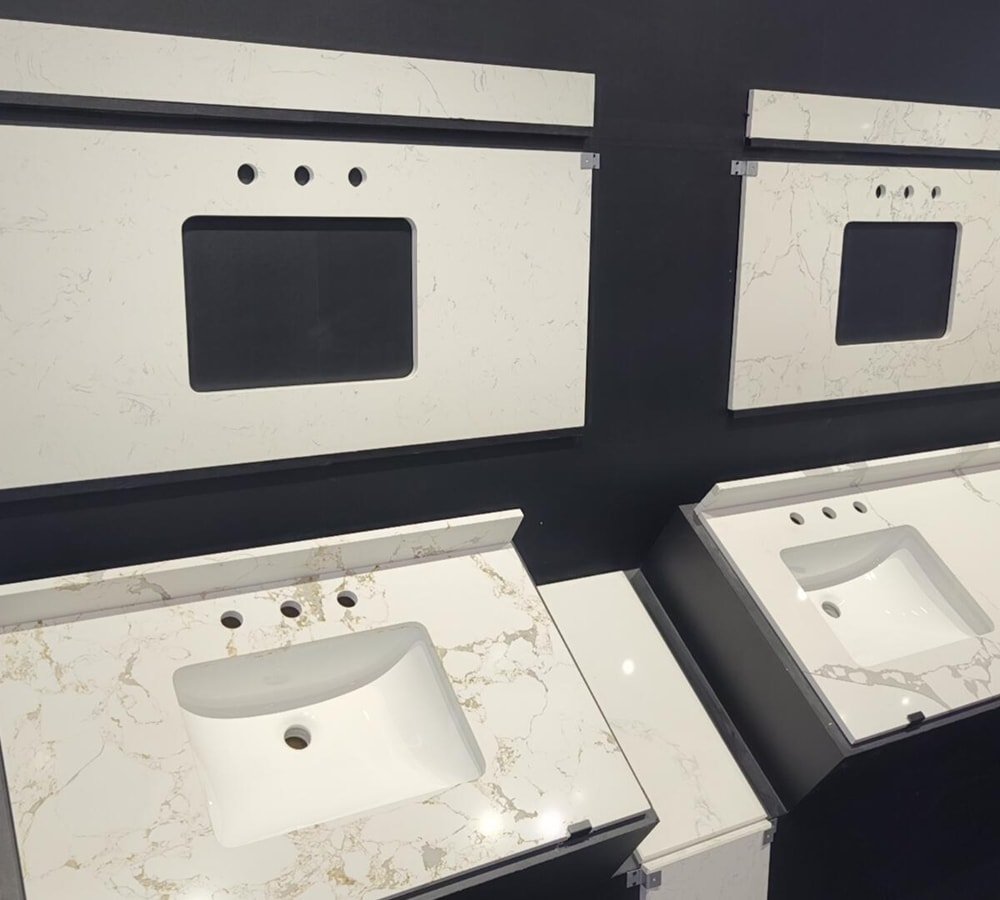 Quartz bathroom countertops