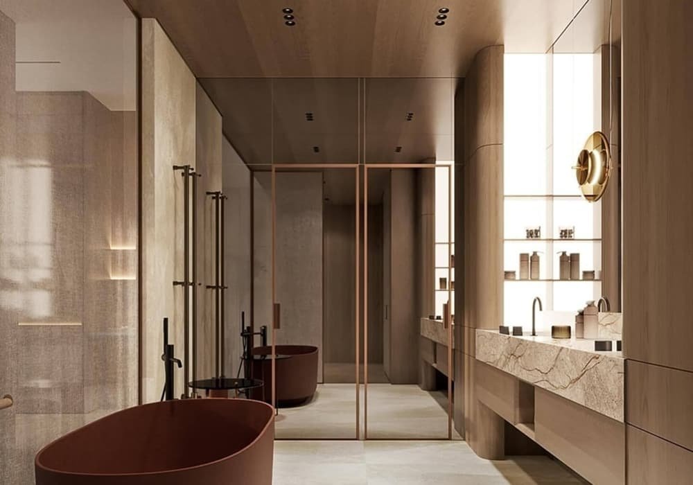 Quartzite shower walls