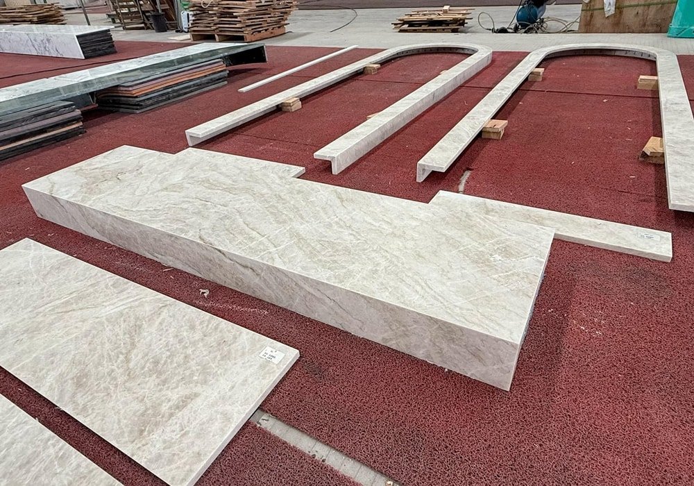 Taj Mahal leathered quartzite