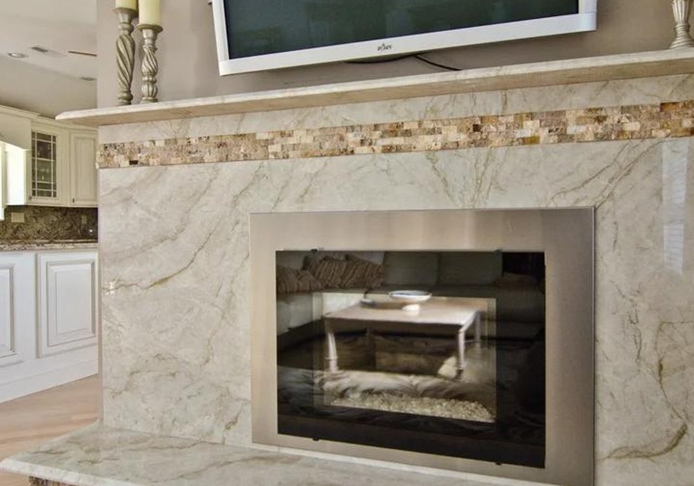fireplace surround stone