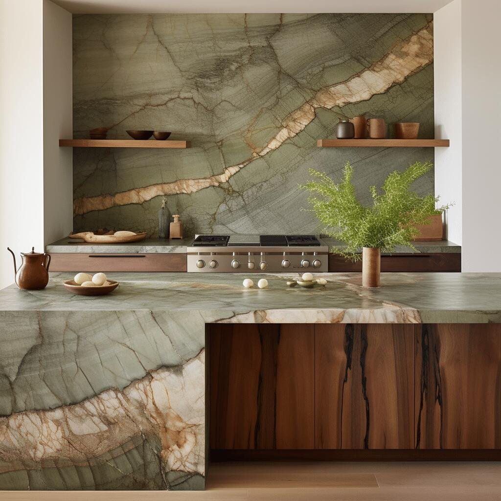 full slab kitchen backsplash