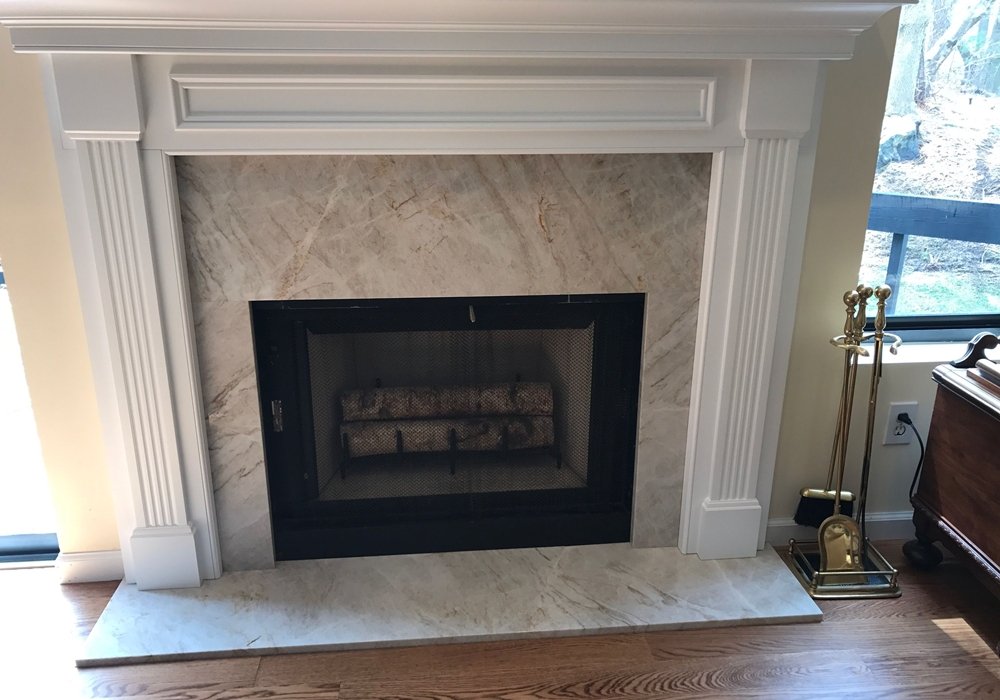 quartzite fireplace