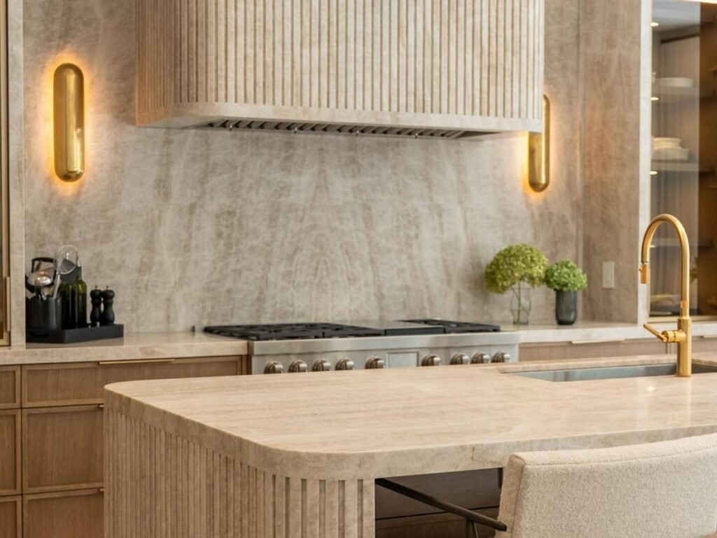 Taj Mahal Quartzite kitchen