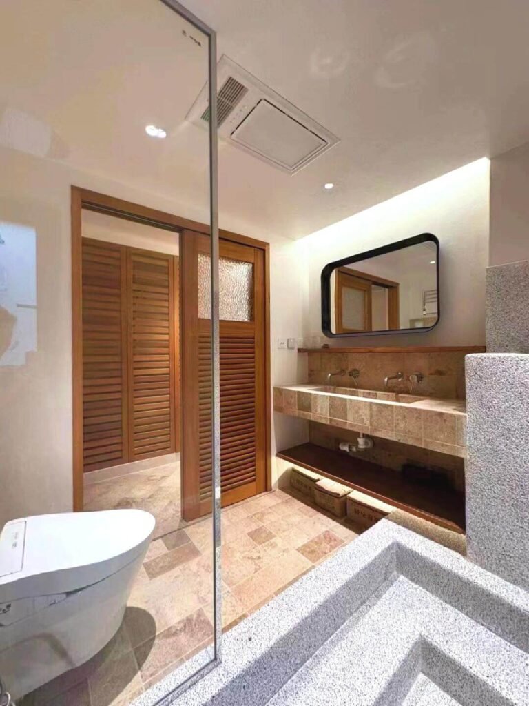 limestone bathroom design