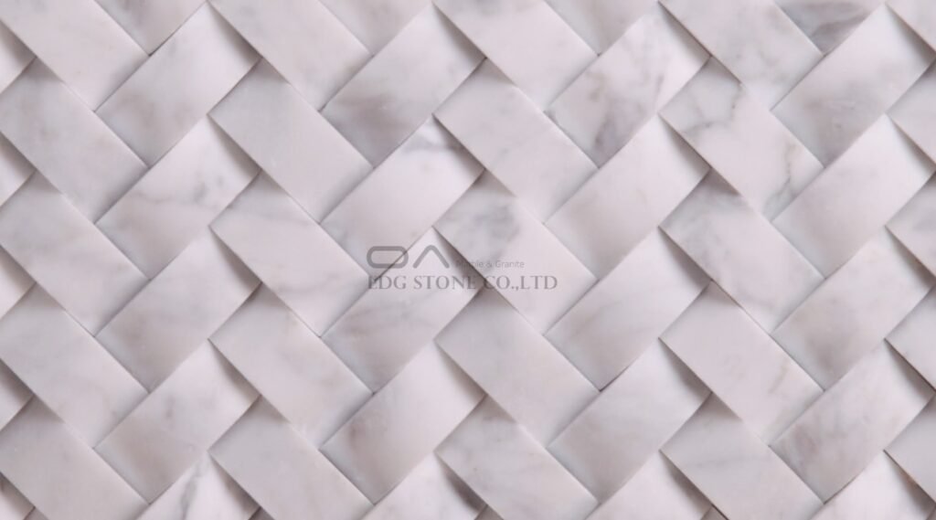 marble chevron backsplash