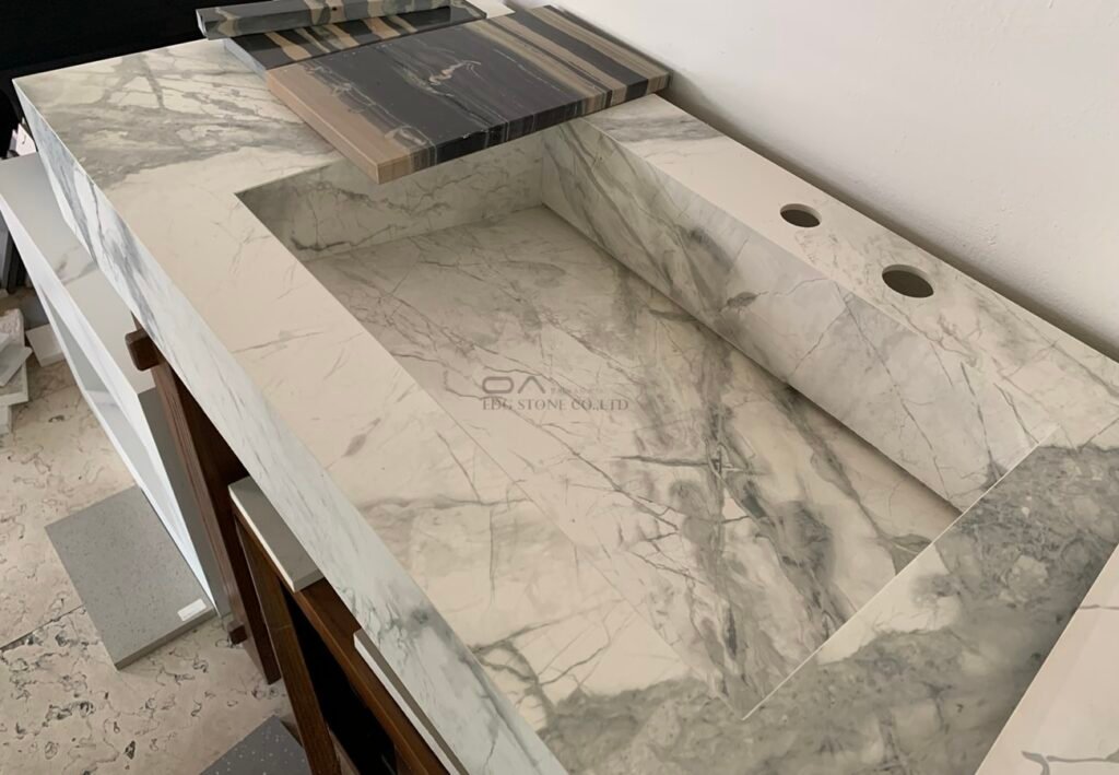 quartz countertop and undermount sink