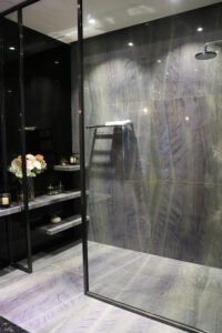 quartzite shower walls