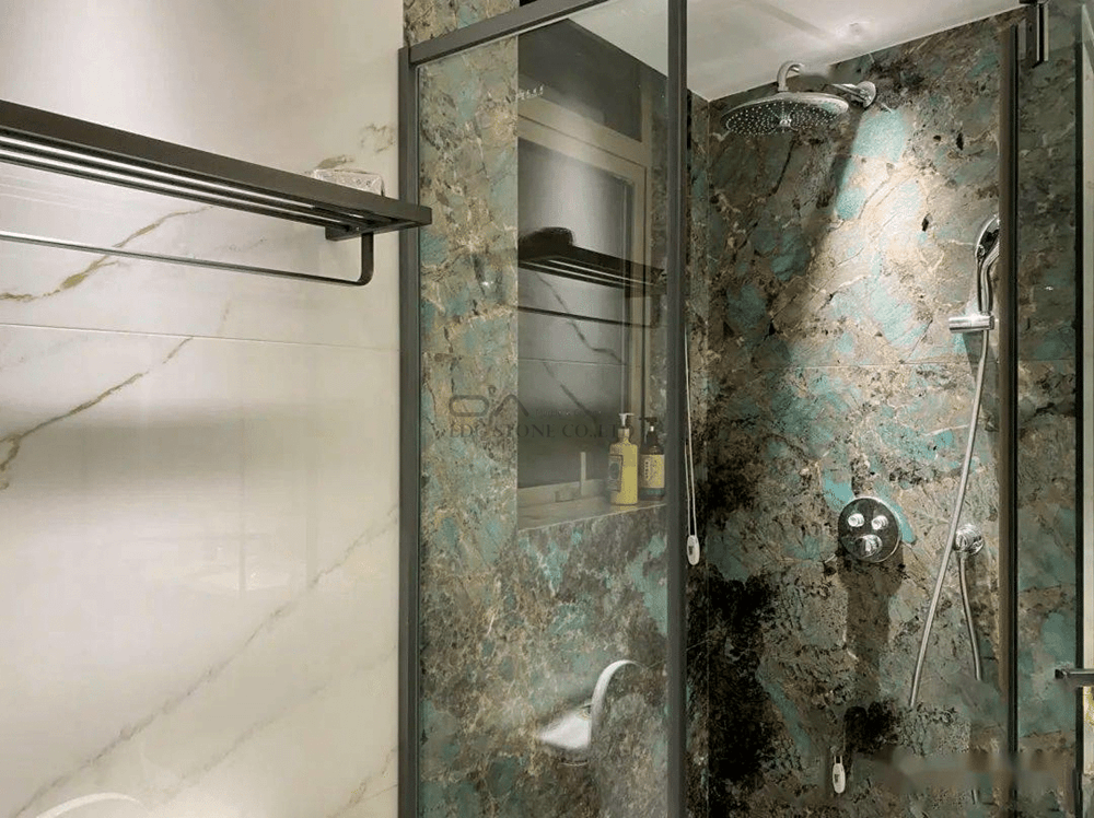 quartzite shower walls