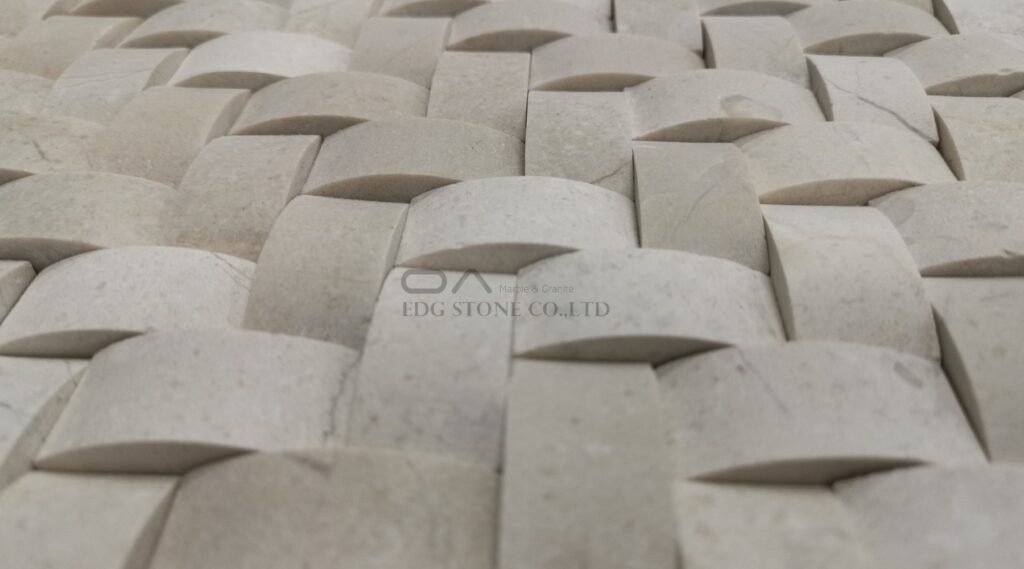 travertine herringbone