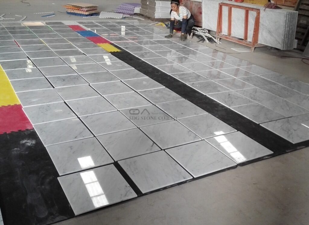 Carrara White Marble flooring