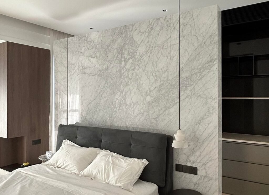 Carrara marble wall cladding