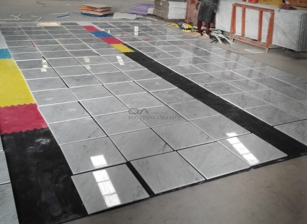 Carrara white marble tile