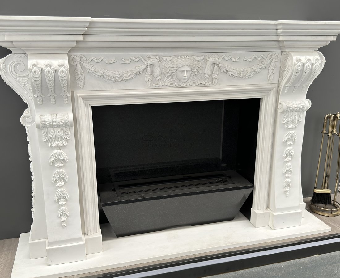 Marble fireplace surround kit