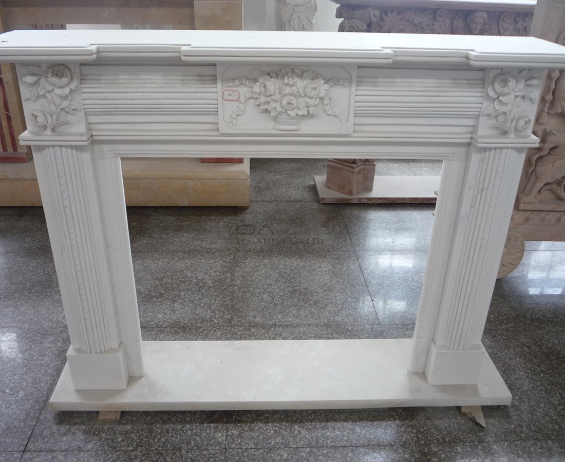 faux marble fireplace