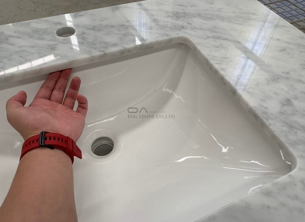 marble vanity top with sink