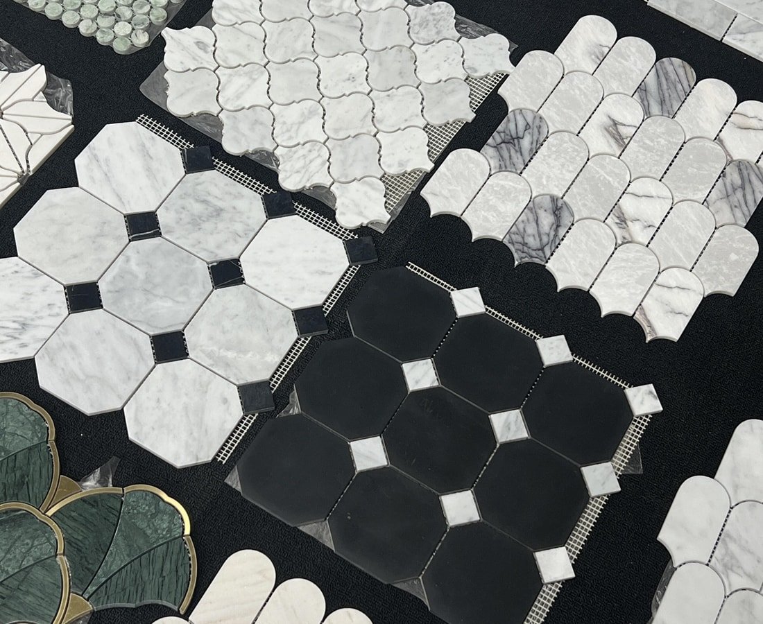 stone mosaic tile floor