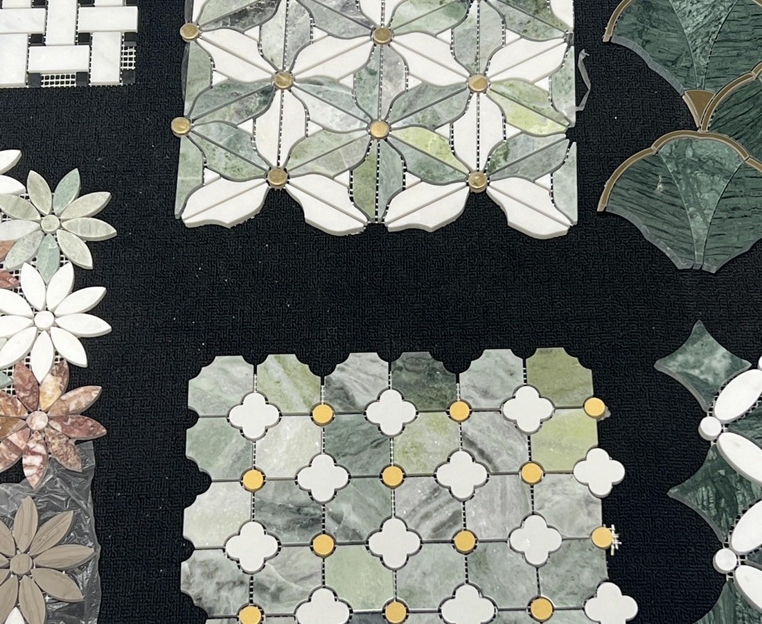 stone mosaic tile installation