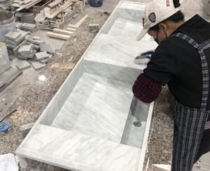 Integrated sink vanity tops