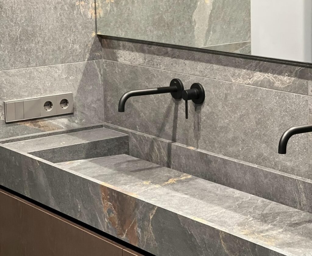 bathroom vanity tops with integrated sink