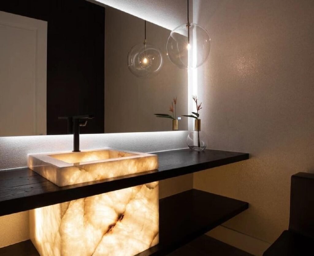 decorative stone bathroom