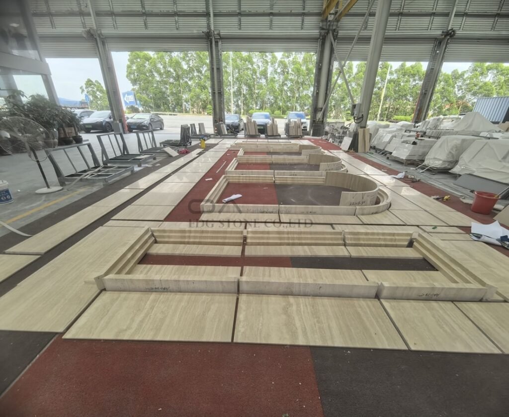 marble pool deck