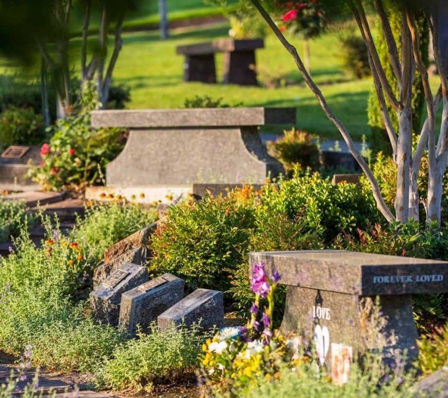 memorial urn bench