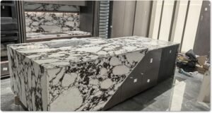 Calacatta Viola quartz kitchen countertops