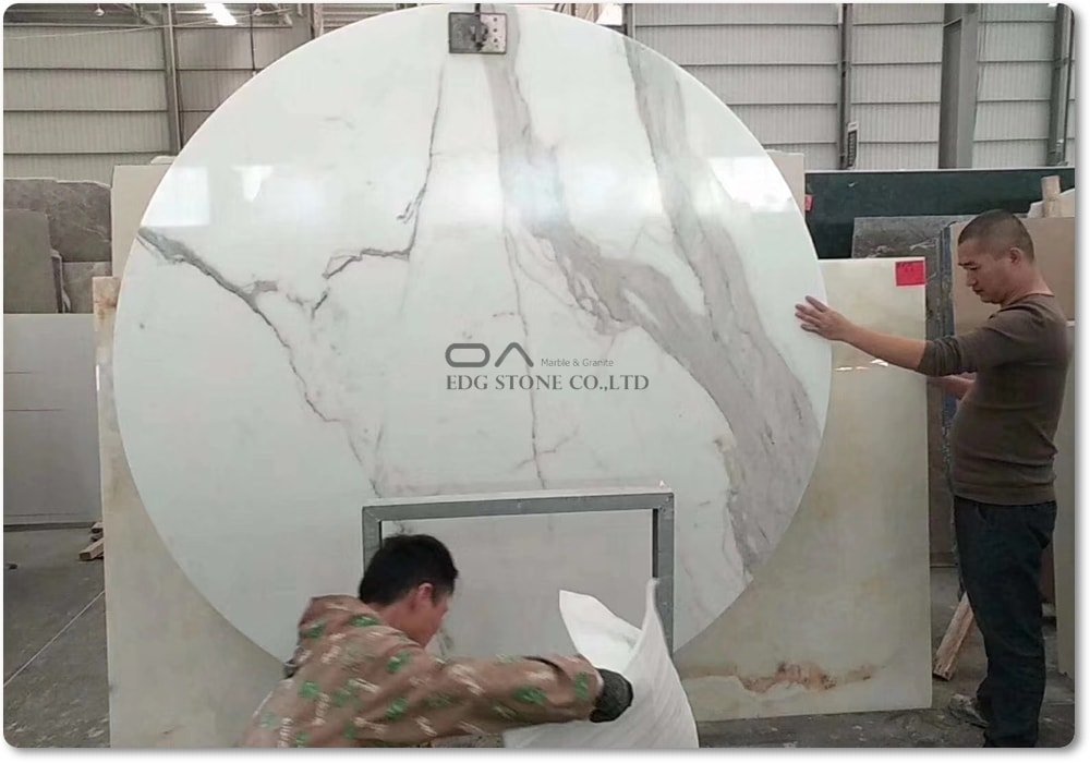Calacatta marble quality control framework