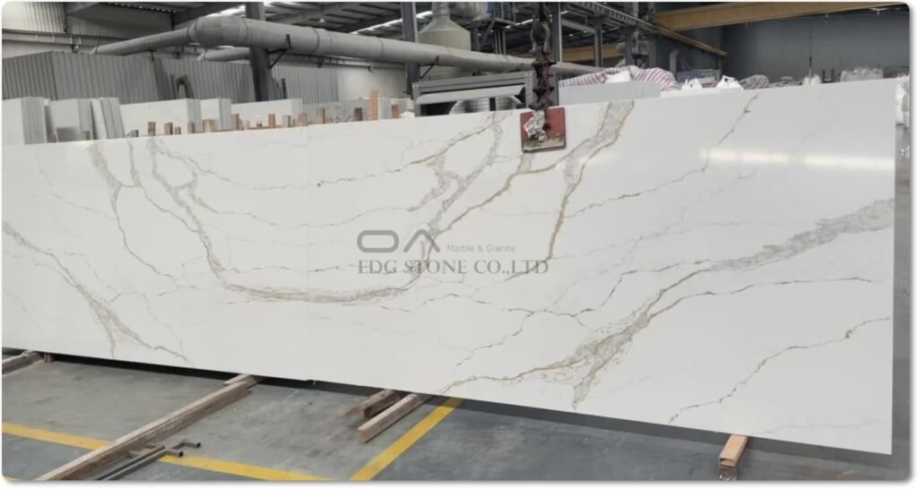 Engineered quartz slab production line