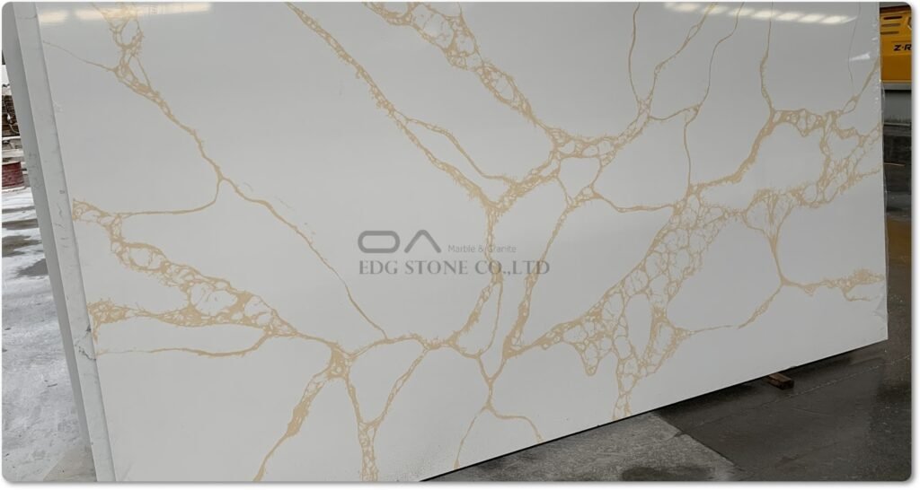 Gold Calacatta Quartz countertop slabs