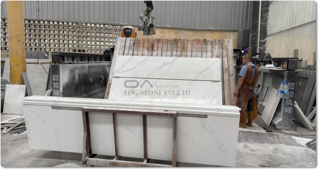 book match quartz slab for island
