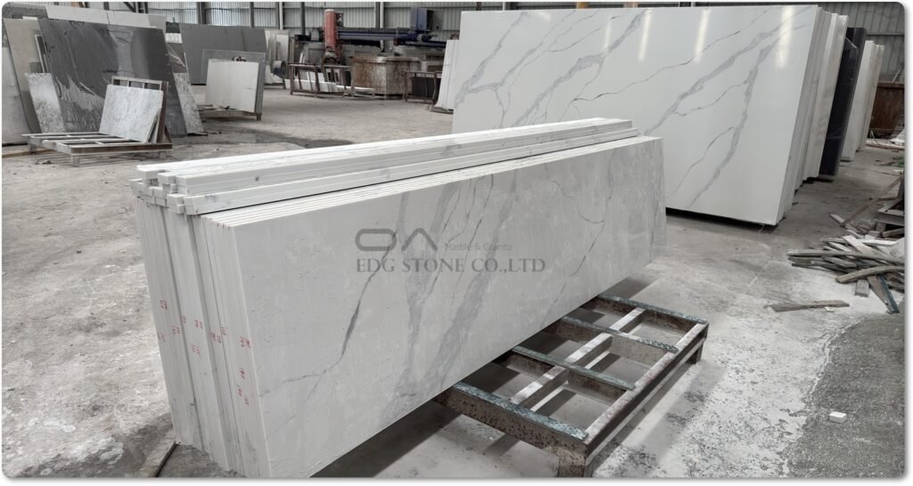 calacatta quartz countertops for kitchen island