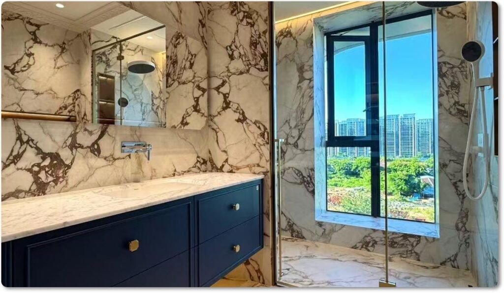 calacatta viola marble for hospitality projects
