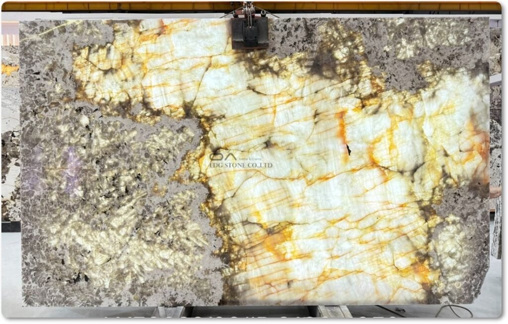 cristallo quartzite slab size