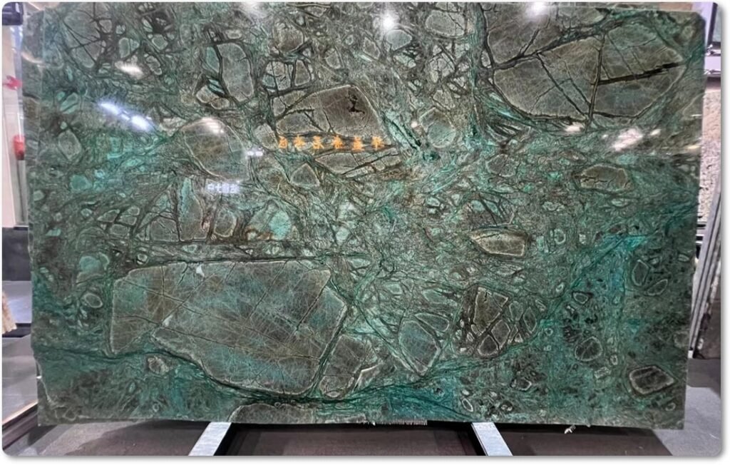 emerald green quartzite slab selection