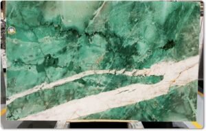 green quartzite slabs