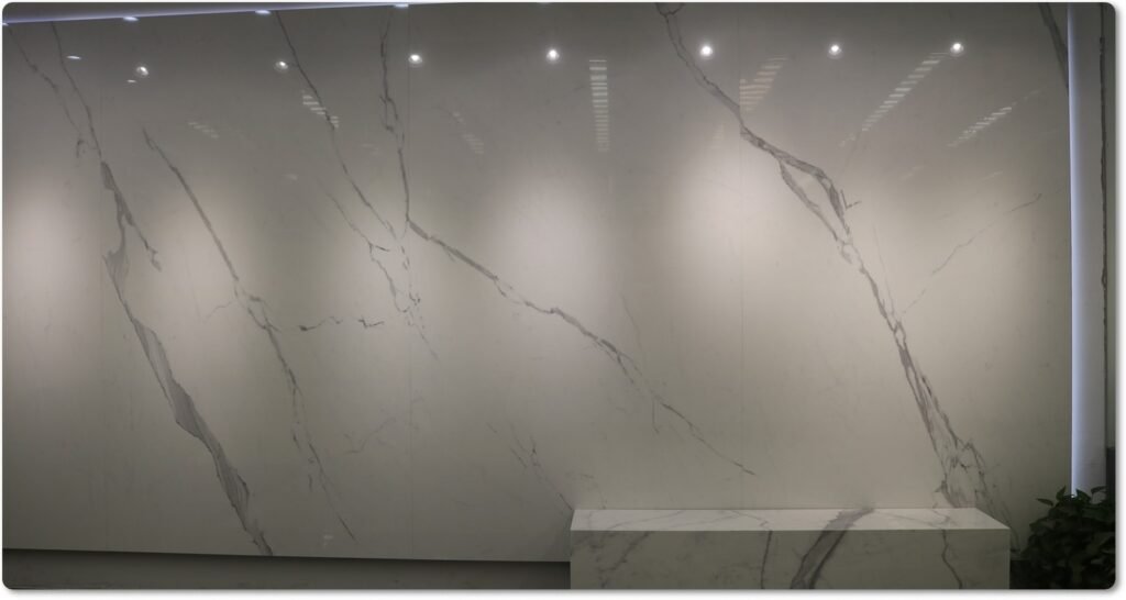 Concrete look sintered stone