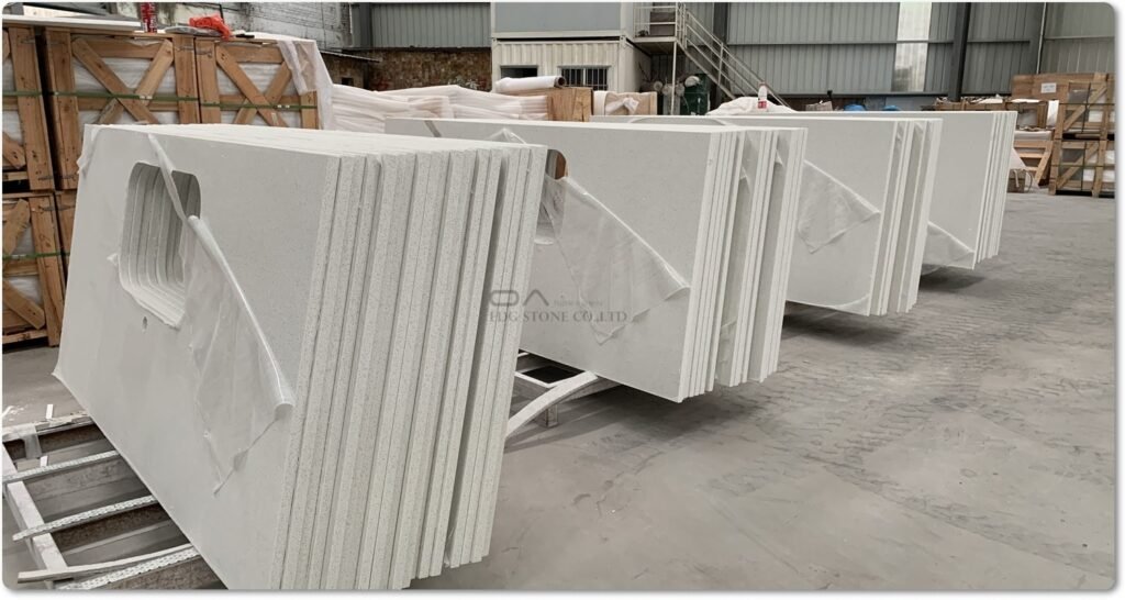 Crystal White Quartz countertop