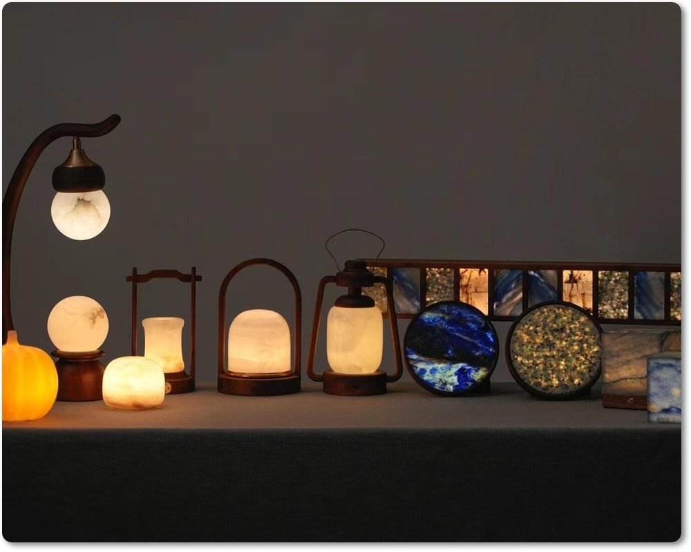 Custom design stone lamp base