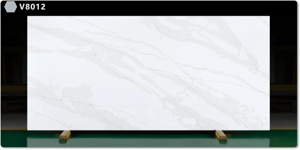 Gold vein quartz slab