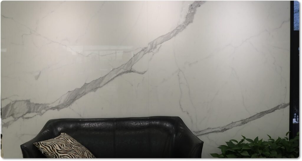 Marble look sintered stone