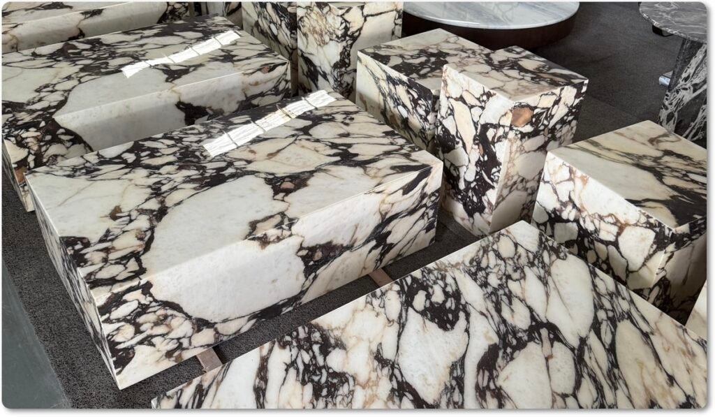 White marble dining table structural subtop