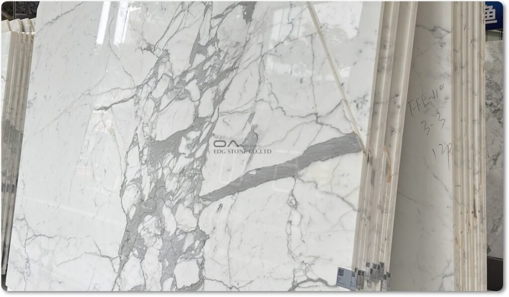 calacatta marble dry-lay process