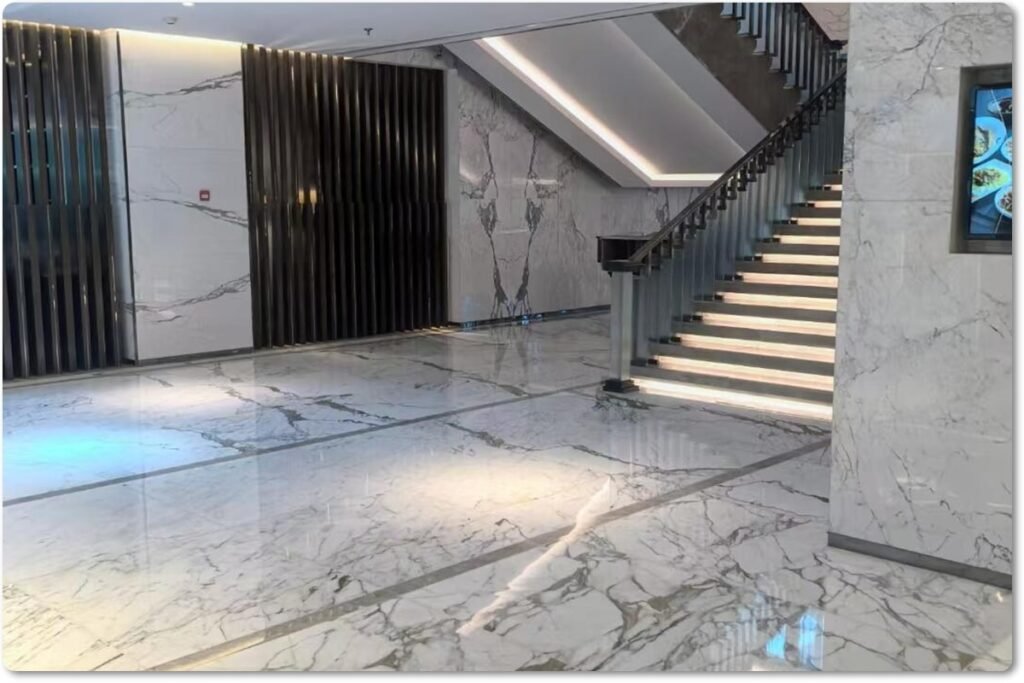 commercial white marble floor slab thickness requirements